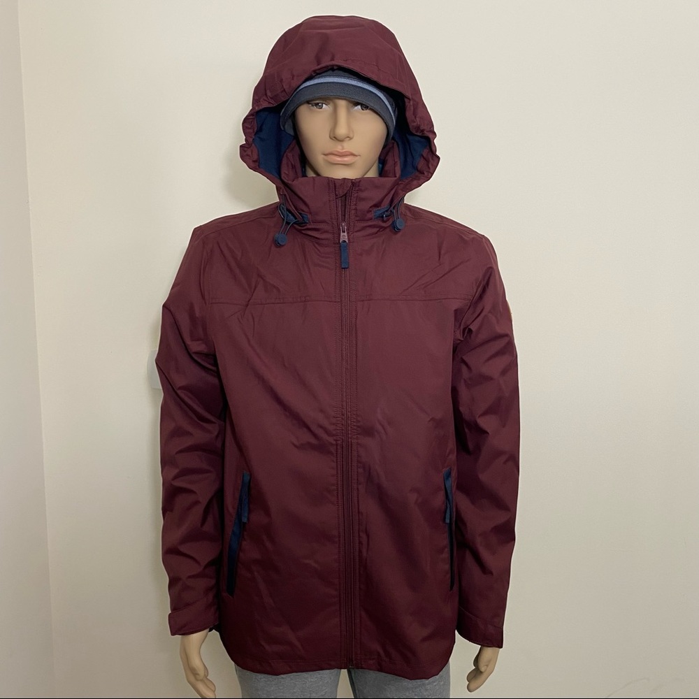 Timberland Men’s Mount Crescent 3-in-1 Waterproof Hooded Jacket Burgundy Sz M L - Picture 2 of 12